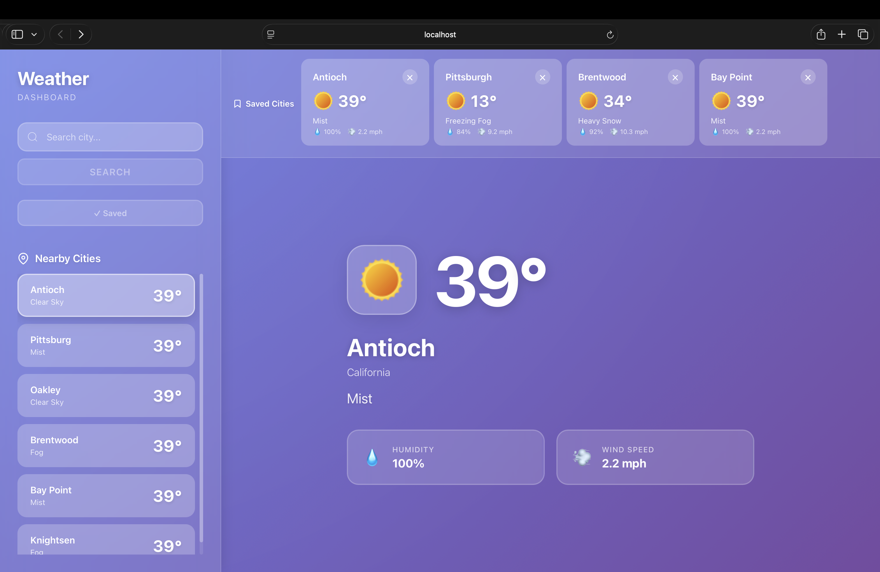 Full Stack Weather App