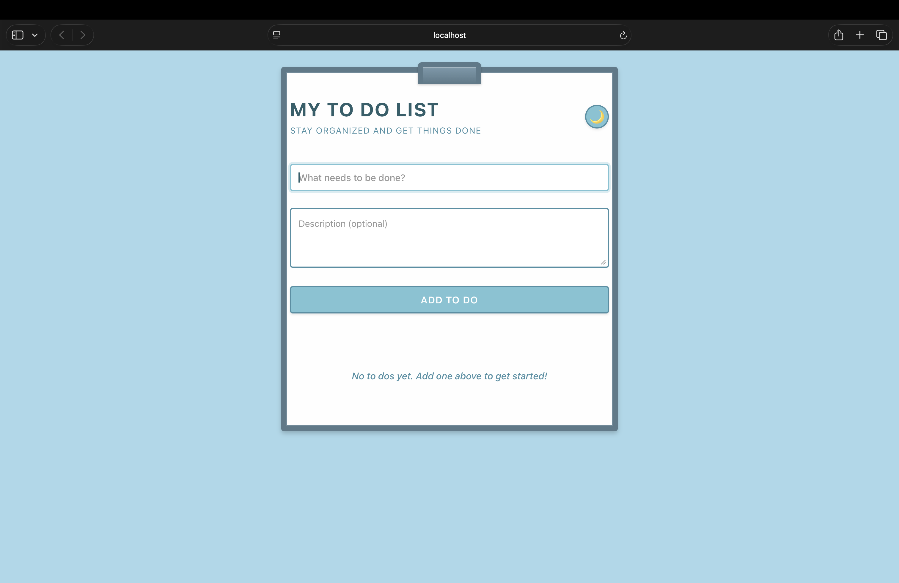 Full Stack To Do App